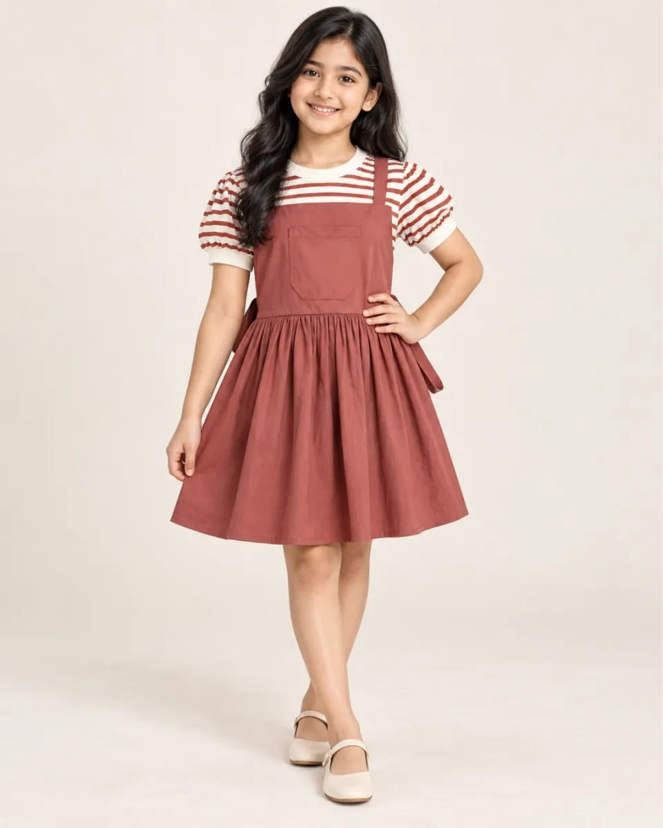 Girls’ Fancy Cotton Frock - 04