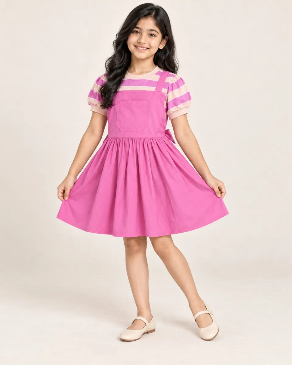 Girls’ Fancy Cotton Frock 01